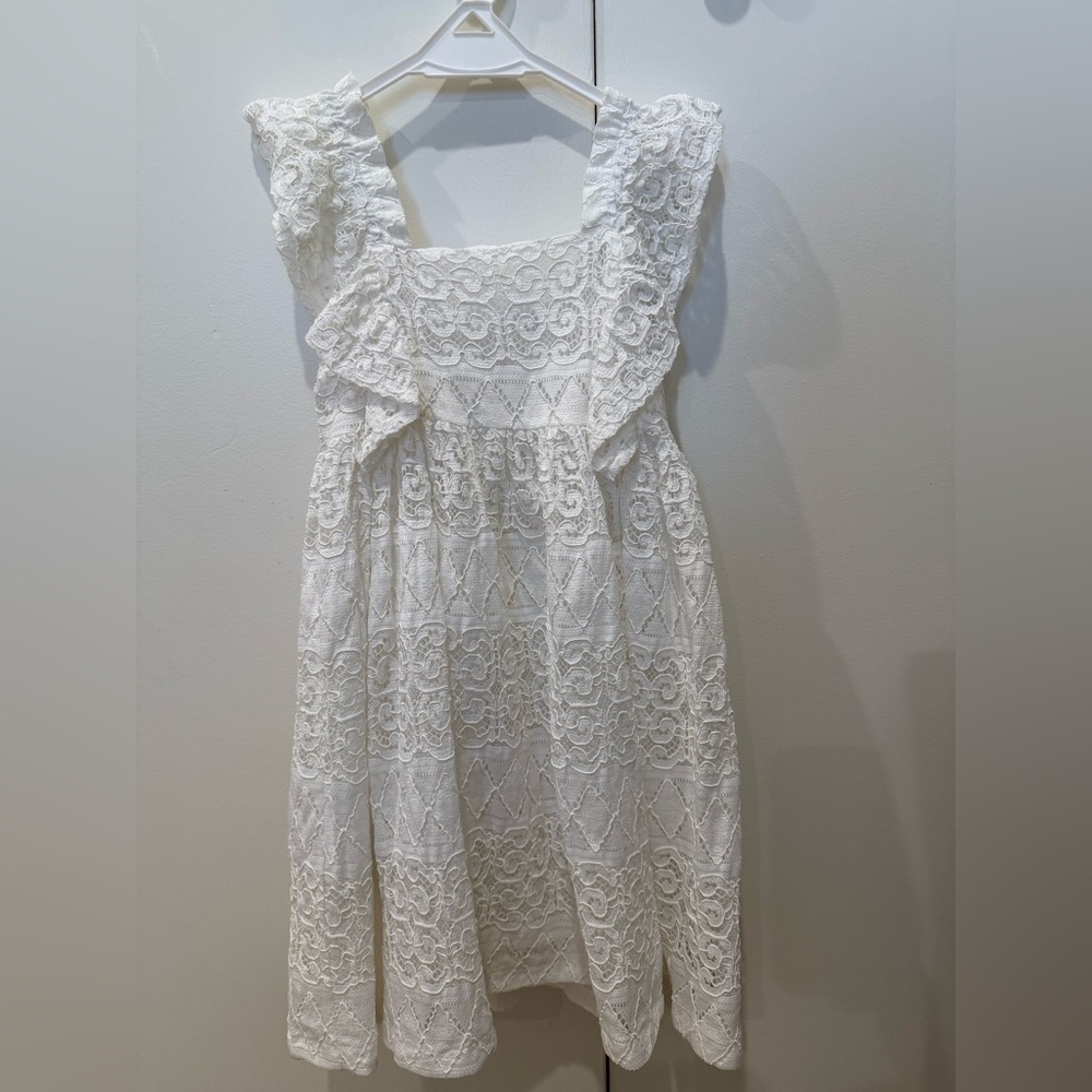 Mayoral White Lace crochet Kids Casual Dress